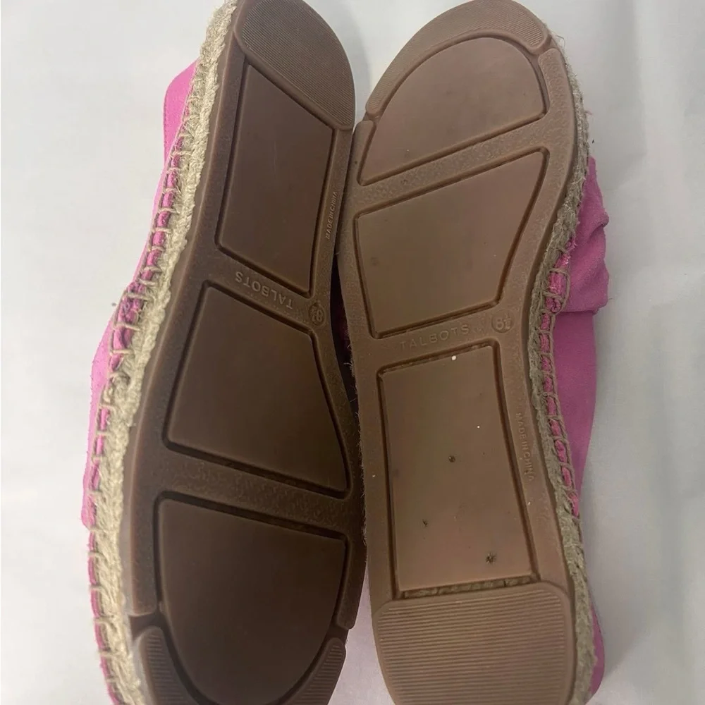 Talbots Women's Pink 8.5 Knot Espadrille Flats